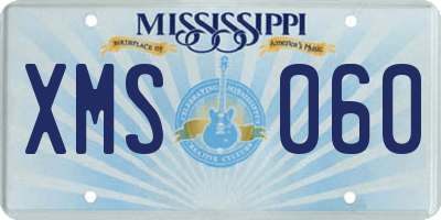 MS license plate XMS060