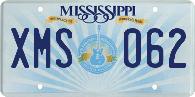 MS license plate XMS062