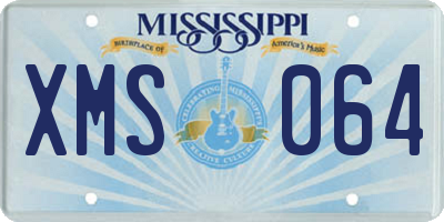 MS license plate XMS064