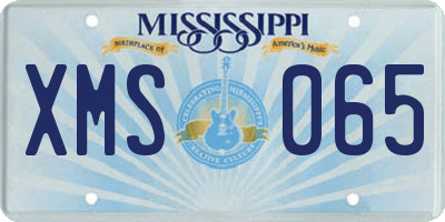MS license plate XMS065