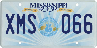 MS license plate XMS066