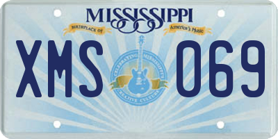 MS license plate XMS069