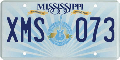 MS license plate XMS073