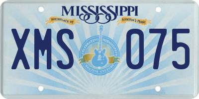 MS license plate XMS075