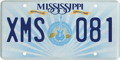 MS license plate XMS081