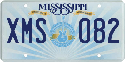 MS license plate XMS082