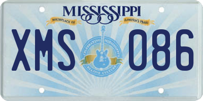 MS license plate XMS086