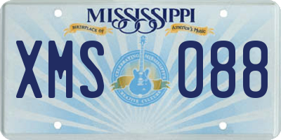 MS license plate XMS088