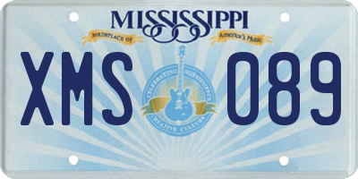 MS license plate XMS089