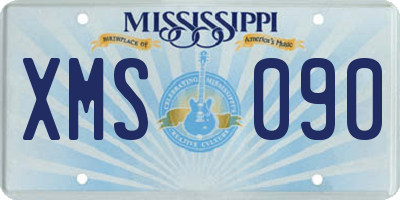 MS license plate XMS090
