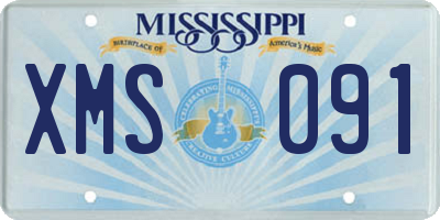 MS license plate XMS091