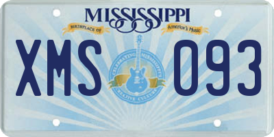 MS license plate XMS093
