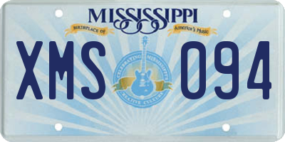 MS license plate XMS094