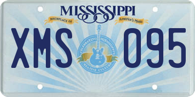 MS license plate XMS095