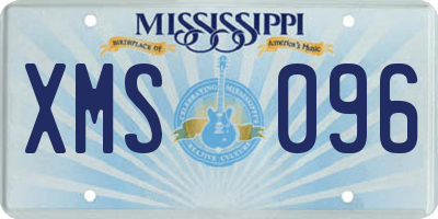 MS license plate XMS096