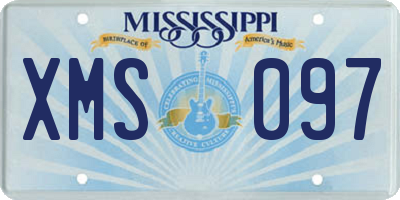 MS license plate XMS097