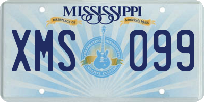 MS license plate XMS099