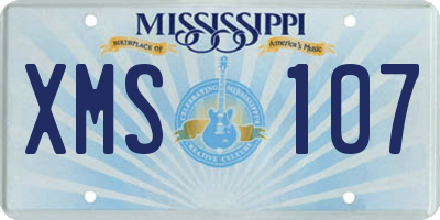 MS license plate XMS107
