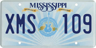 MS license plate XMS109