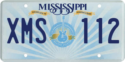 MS license plate XMS112