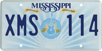 MS license plate XMS114
