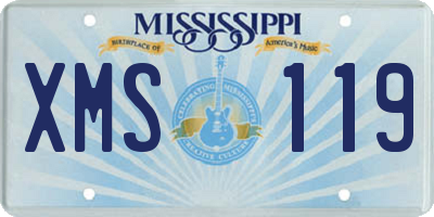 MS license plate XMS119
