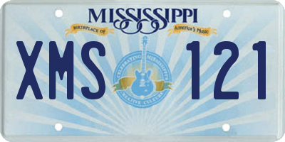 MS license plate XMS121
