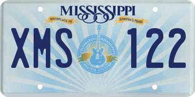 MS license plate XMS122
