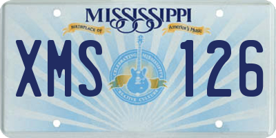 MS license plate XMS126
