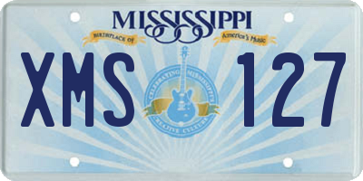 MS license plate XMS127