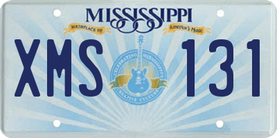 MS license plate XMS131