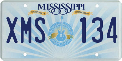 MS license plate XMS134