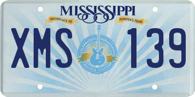 MS license plate XMS139