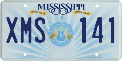MS license plate XMS141