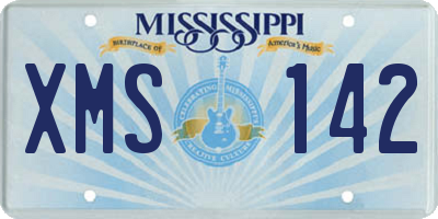 MS license plate XMS142
