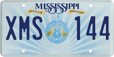 MS license plate XMS144