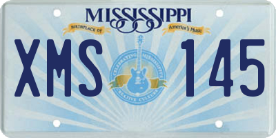 MS license plate XMS145