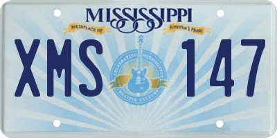 MS license plate XMS147