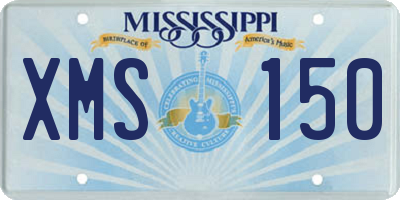MS license plate XMS150