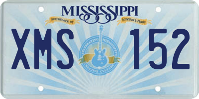 MS license plate XMS152