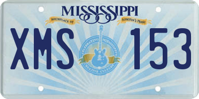 MS license plate XMS153