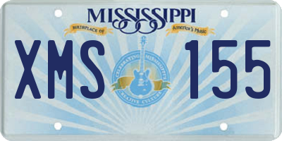 MS license plate XMS155