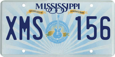 MS license plate XMS156