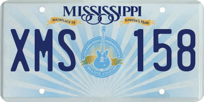 MS license plate XMS158