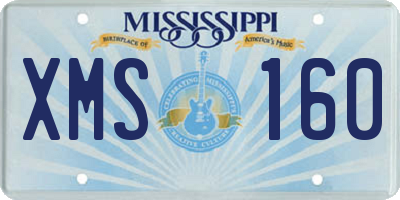 MS license plate XMS160