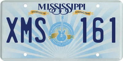 MS license plate XMS161