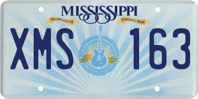 MS license plate XMS163