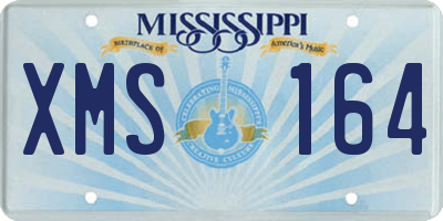 MS license plate XMS164