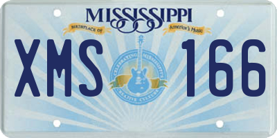 MS license plate XMS166