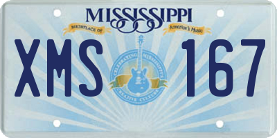 MS license plate XMS167